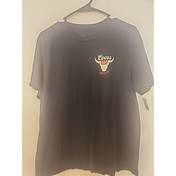Coors Banquet Shirt Mens Size M Navy Blue Rodeo Graphic Short Sleeve - Picture 5 of 11